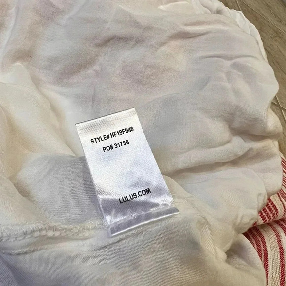 Lulus S Sleeveless Emilia Rae White and Red Striped Ruffle Culotte Jumpsuit - Picture 14 of 16